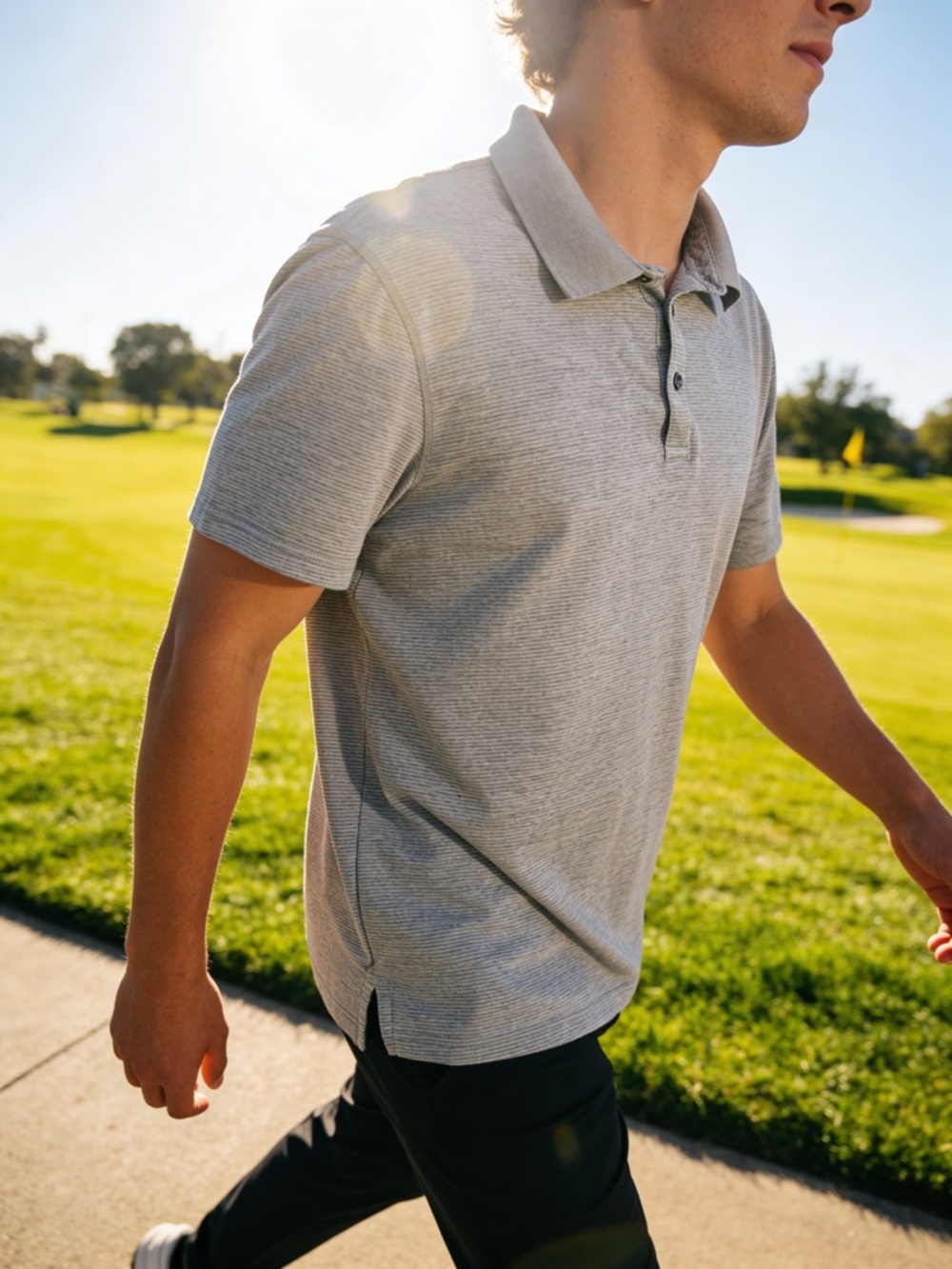 Men's Gray Apt. 9 Polo Shirt - Classic Short Sleeve